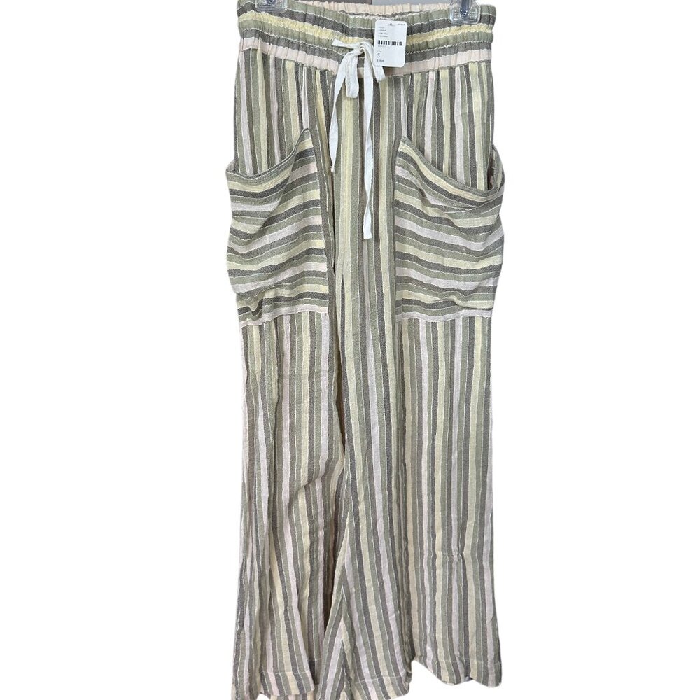 Free People Jones Wide Leg Khaki Green Combo S – NWT